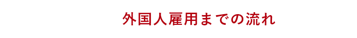 外国人雇用までの流れ